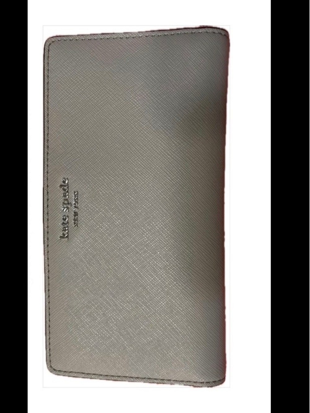 kate spade Gray Saffiano Leather Continental Wallet